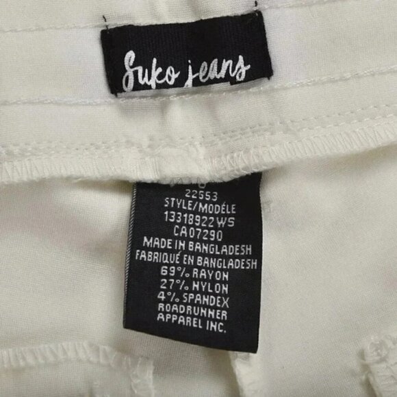 NWT Suko Jeans White Pull On Jogger Pants Elastic Band Waist Size 8 - Picture 8 of 12